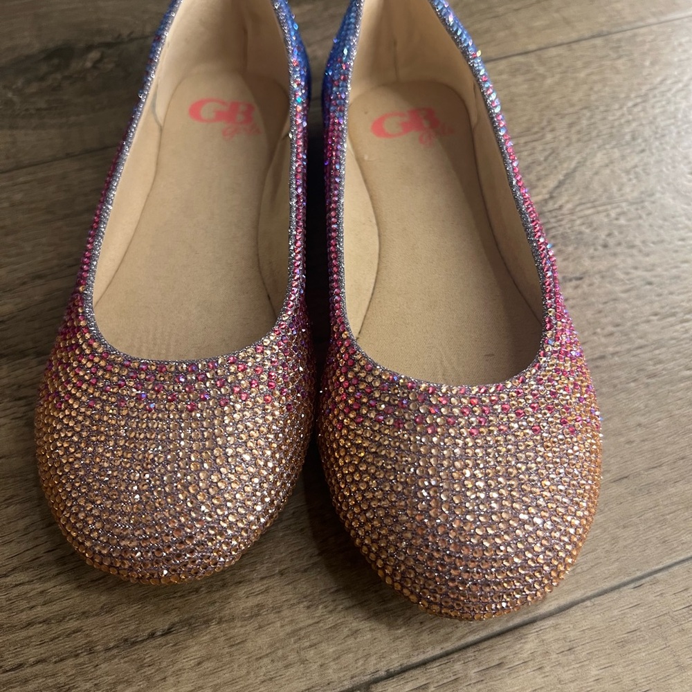 GB Girls Addie Rhinestone Ballet Flats